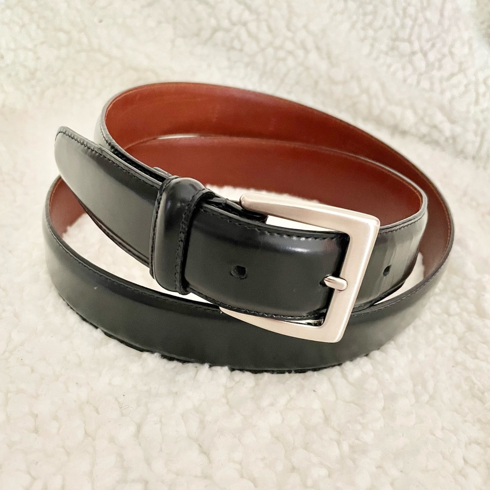 Coach Shiny Black Leather Belt
